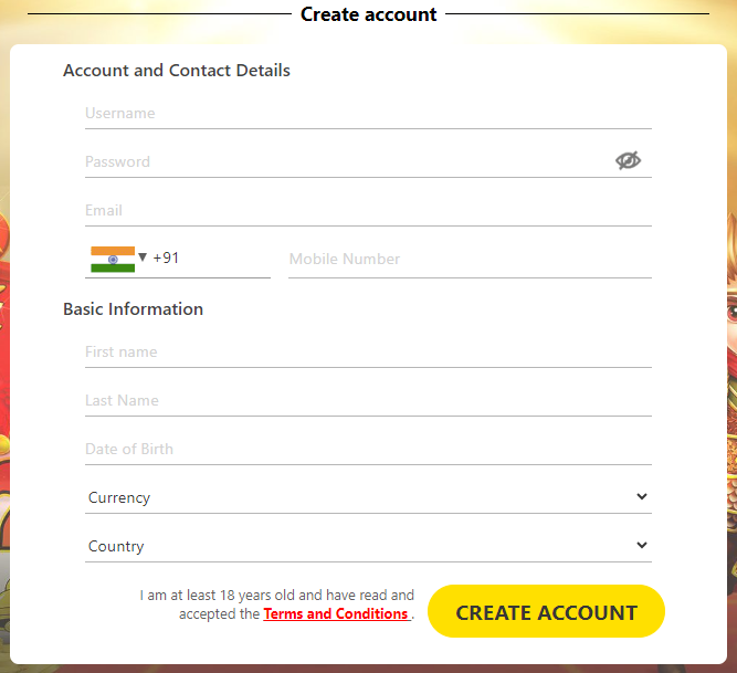 Dafabet registration panel