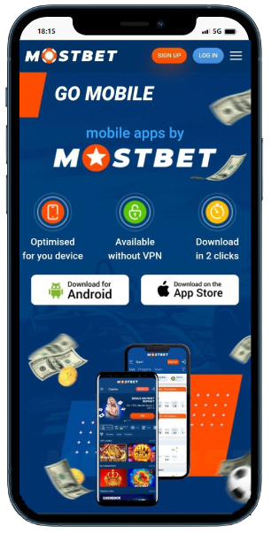 Smartphone displaying Mostbet Aviator app