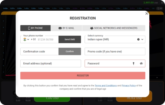 registration aviator